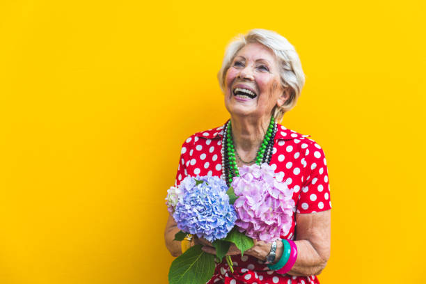 istock Senior woman with fancy style 1356977287