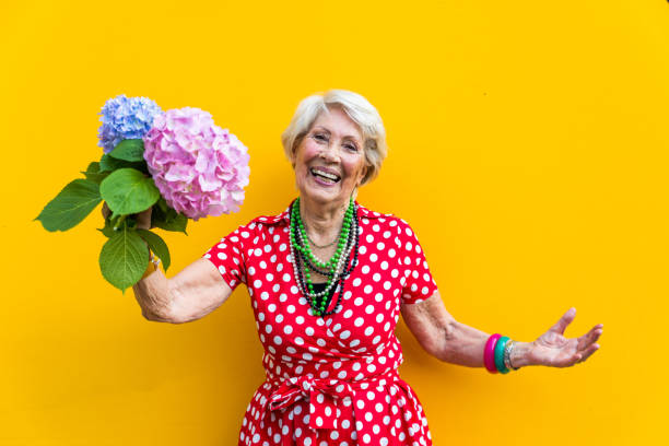 istock Senior woman with fancy style 1356977311