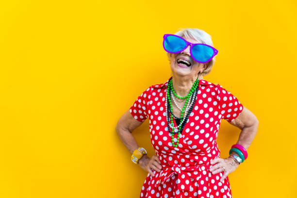 istock Senior woman with fancy style 1356977341