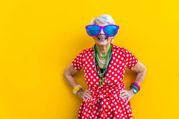 istock Senior woman with fancy style 1356977363