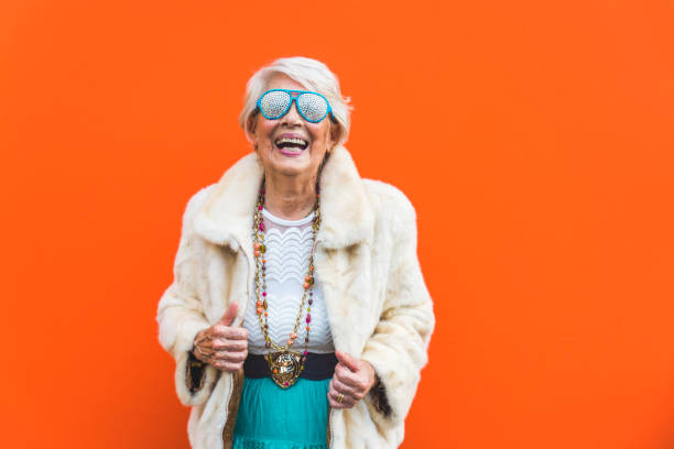 istock Senior woman with fancy style 1356978801