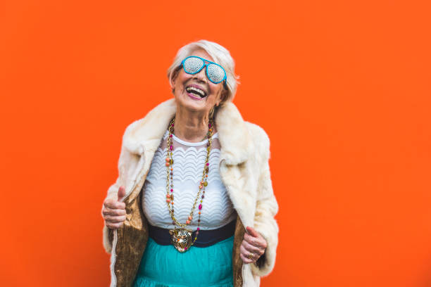 istock Senior woman with fancy style 1356978830