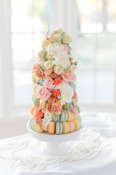 Colorful French Macaron Tower