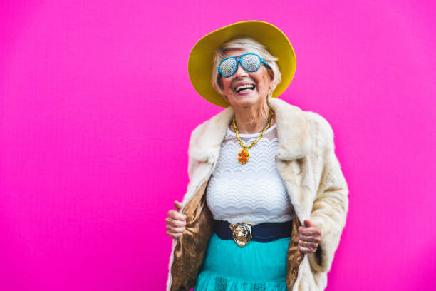 istock Senior woman with fancy style 1356979140