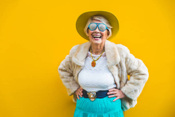 istock Senior woman with fancy style 1356979193
