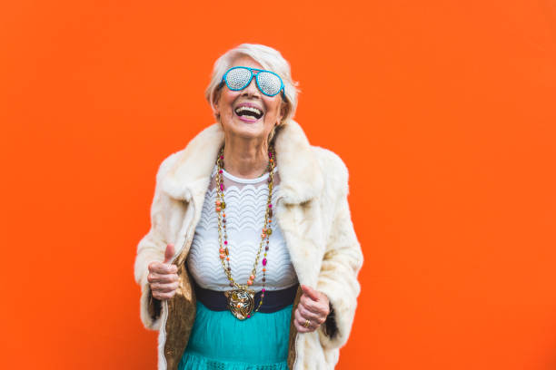 istock Senior woman with fancy style 1356979221