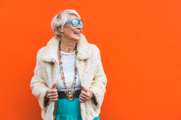 istock Senior woman with fancy style 1356979233