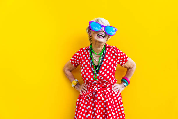 istock Senior woman with fancy style 1356979318