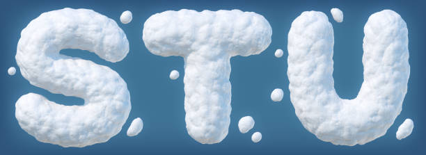 istock Snowy alphabet with letters S, T, U 1356979927