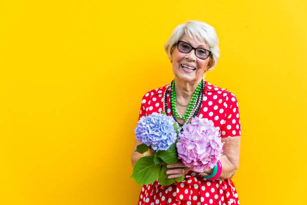 istock Senior woman with fancy style 1356979952