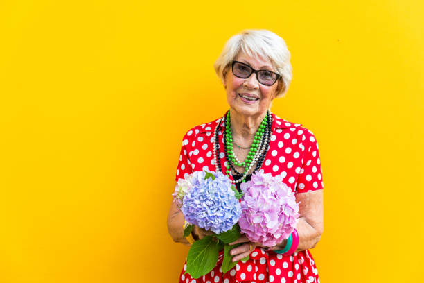 istock Senior woman with fancy style 1356979984
