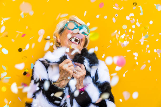 istock Senior woman with fancy style 1356980045