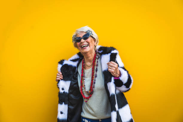 istock Senior woman with fancy style 1356980074