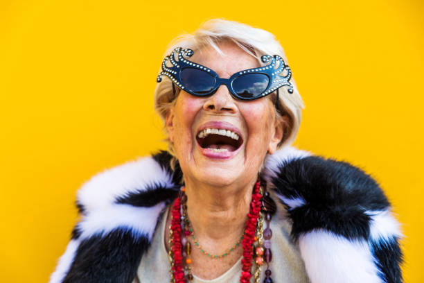 istock Senior woman with fancy style 1356980091