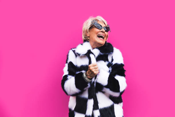 istock Senior woman with fancy style 1356980282