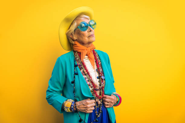 istock Senior woman with fancy style 1356980443
