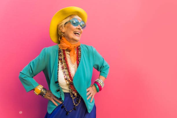 istock Senior woman with fancy style 1356980485