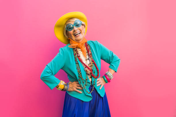 istock Senior woman with fancy style 1356980515