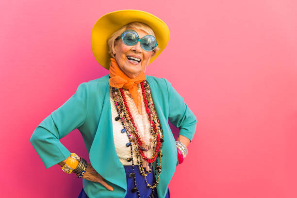 istock Senior woman with fancy style 1356980630