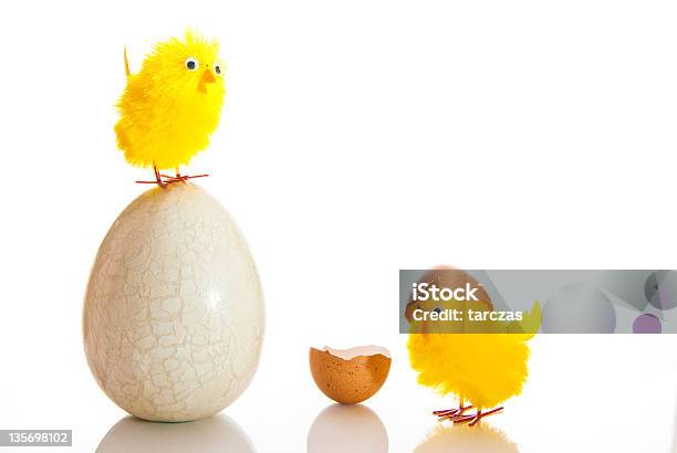 Easter Egg And Chickens Stock Photo - Download Image Now - Animal Egg, Chicken - Bird, Chicken Meat