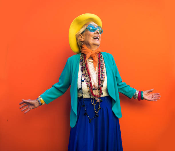 istock Senior woman with fancy style 1356981608