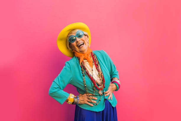 istock Senior woman with fancy style 1356981621