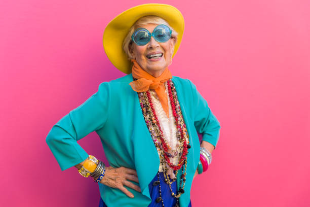 istock Senior woman with fancy style 1356981646
