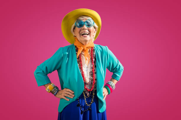 istock Senior woman with fancy style 1356981674