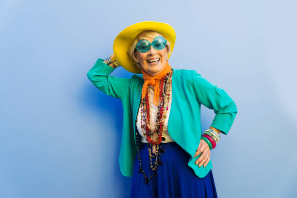 istock Senior woman with fancy style 1356981685