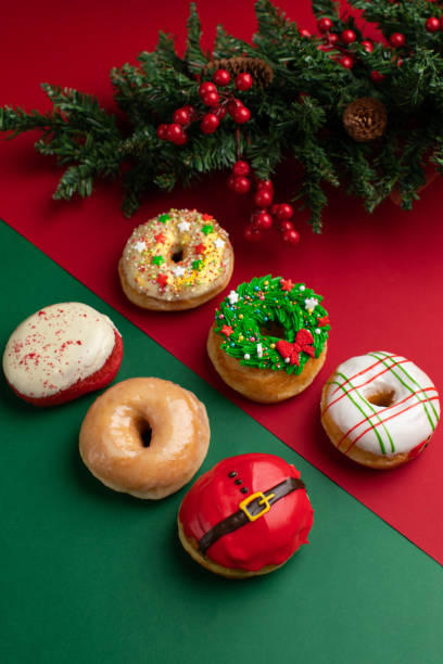 istock Doughnuts decorated for Christmas and New Year 1356981687