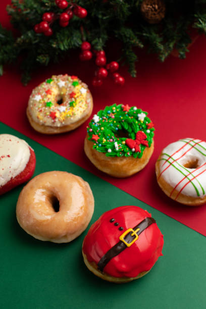 istock Doughnuts decorated for Christmas and New Year 1356981690