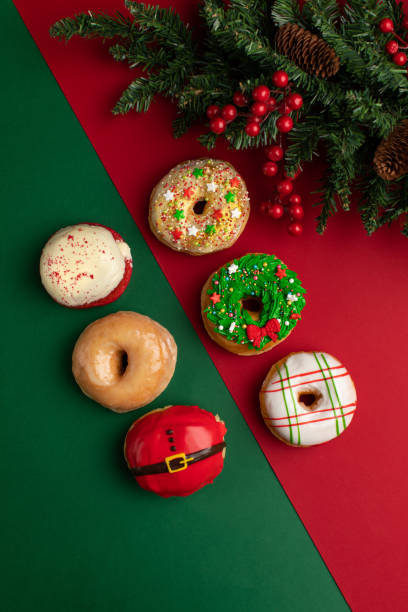 istock Doughnuts decorated for Christmas and New Year 1356981694