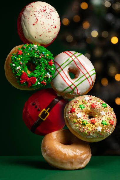 istock Doughnuts decorated for Christmas and New Year 1356981708