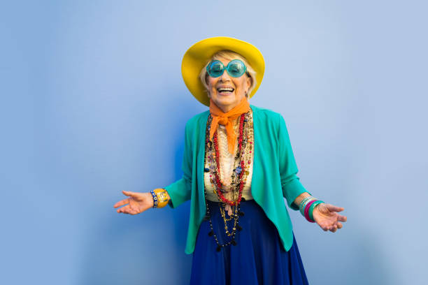 istock Senior woman with fancy style 1356981764