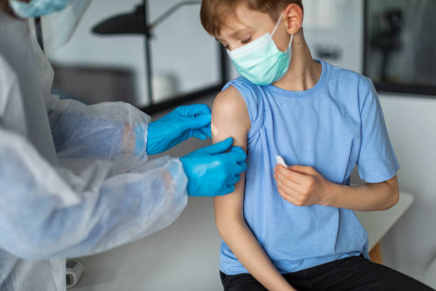 istock Children vaccination at home 1356987417