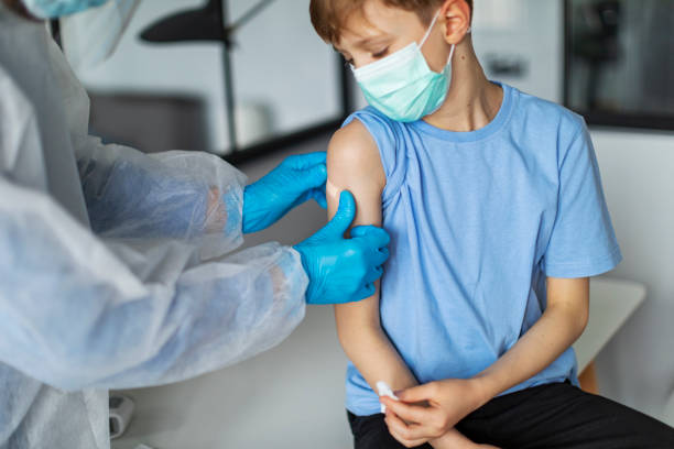 istock Children vaccination at home 1356987458