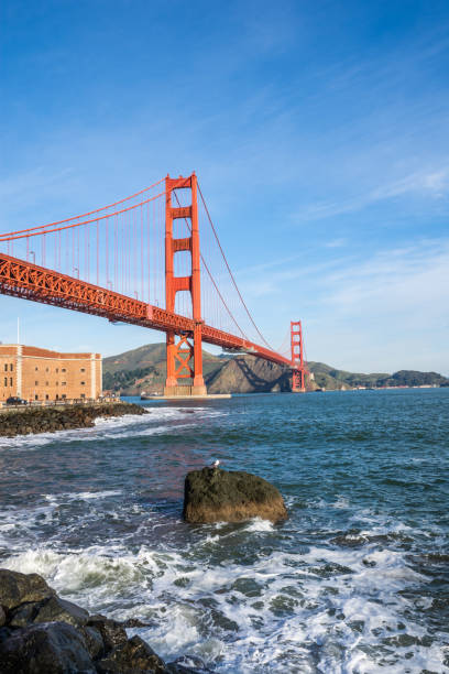 istock Morning surf in front of Golden Gate Bridge 1356992120