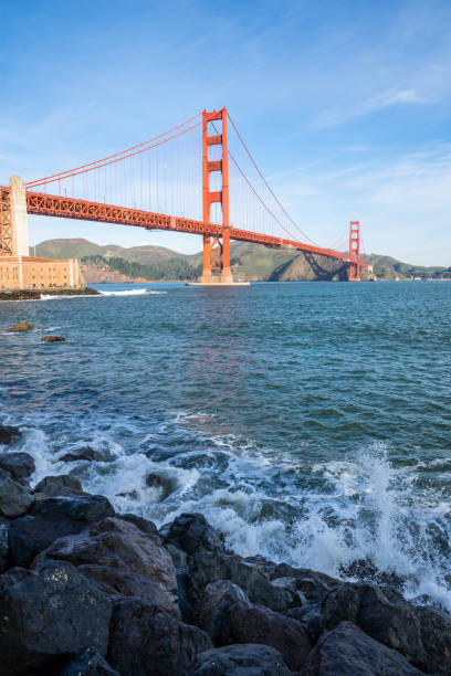 istock Morning surf in front of Golden Gate Bridge 1356992184