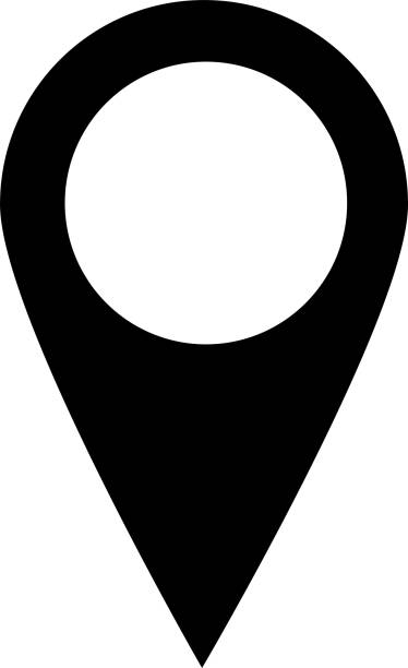 Global coordinate icon, dots, black silhouette. Vector illustration. Global coordinate icon, dots, black silhouette. Highlighted on a white background. Vector illustration. A series of business icons. geo locator stock illustrations