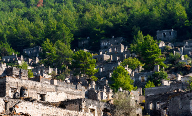 istock Abandoned Kayakoy (Levissi Village, Karmylassos) stone houses 1357004922