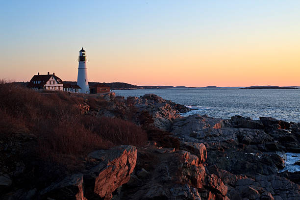 istock Fort Williams lighthouse in Soth Portlant Maine 135700620