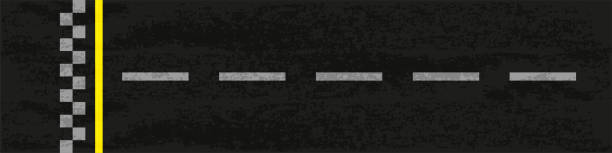istock Race asphalt track . open-wheel single-seater car start and finish. Start and finish lines. Asphalt road or speedway with marking in top view 1357007943