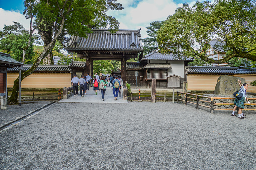 Entrance Of Kinkakuji Or The Golden Pavilion At Kyoto Japan 2015