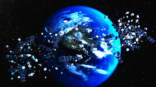 istock a lot of satellite junk in orbit (3d rendering) 1357017100