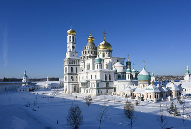 istock Winter in an Orthodox monastery. 1357017245
