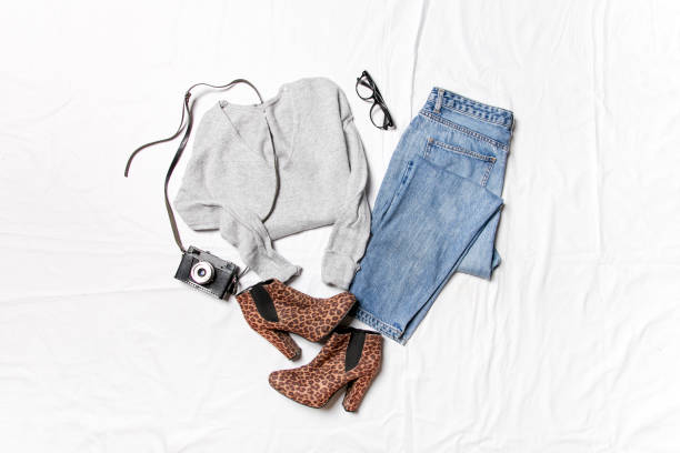 istock top view of flat lay clothes and accessories 1357023023