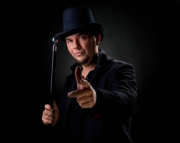 istock Handsome man wearing black hat and jacket pointing on you 135702652