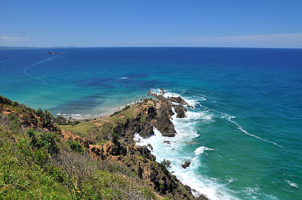 Ocean view at Byron Bay, Australia stock photo