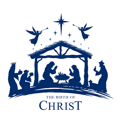 Nativity Scene. The Birth of Christ. O Holy Night!