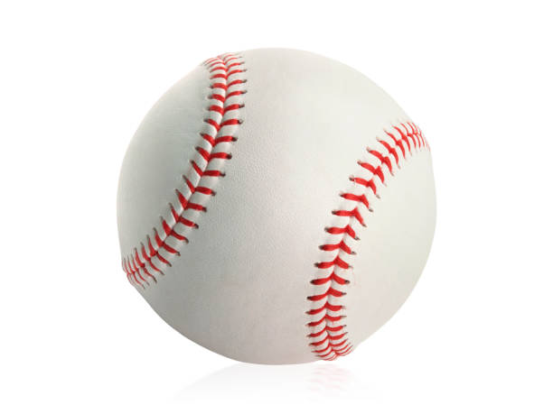 baseball isoliert auf weißem hintergrund - baseballs stock-fotos und bilder